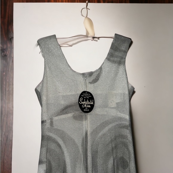 NWT 1960s Sophisticated Miss by Solo made in San Francisco sparkling dress SZ7/8 - Picture 8 of 12